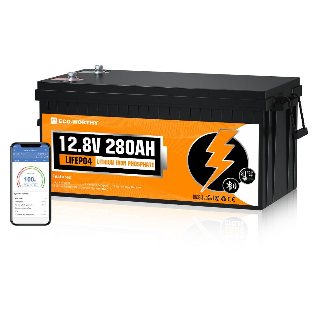 ECO-WORTHY 12.8V 280Ah Bluetooth